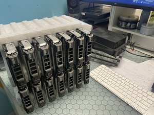 I found 200 or so hard drives in my stash, I removed them all from their caddies