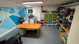 Speaking of clean -- just take a look at this gorgeous workroom where you can actually see the floor again!