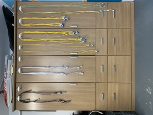 With the magnetic drawer stoppers in place, and all the cables sorted by length, I am done with this task.