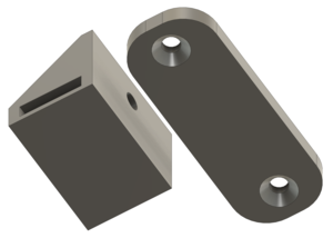 I drew a few magnet holding brackets in Fusion360