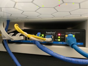 This morning a package arrived - I had ordered a 2x10G + 4x2.5G switch, with one SFP+ and one RJ45 10G port for Jessica. Result: 10G to Amsterdam!