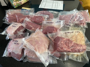 Got meat? We vacuum-sealed all twelve (!) kilos of it.