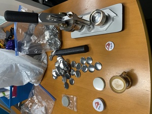 The magnets were done yesterday, and today the chore is 60pcs of IPng.ch pins!