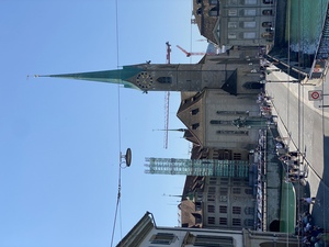 A snapshot of the Fraum&uuml;nster on the other side of Limmat, as seen from Grossm&uuml;nster
