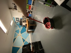 I promised myself I would keep my workroom clean, so I started off the morning with a vacuuming and deep scrub of the floor 