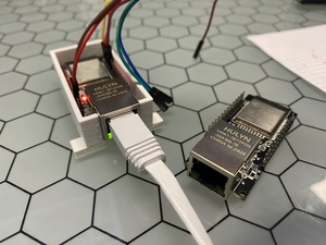 I 3D printed a case for the ESP32 device, which will sit in a PDU