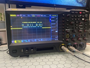 The Rigol oscilloscope cannot see a problem with the differential RS485 signal.