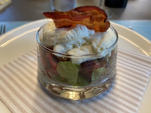 Marina also made a red beet and pickes salad, with goats cheese mouse. Good stuff!