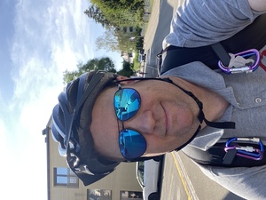 I bike back home and decide randomly to take a selfie. Look at how safe I am, with a little crash helmet and everything