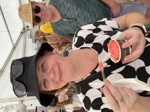 Marina is happy - she gets artisanal icecream (melon flavored)