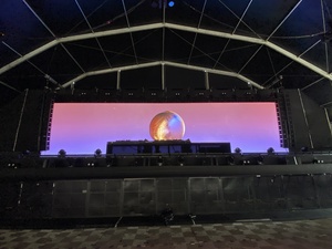 The Dance Circus stage with vidi-wall behind it. I've essentially come to ZOA24 for this stage.