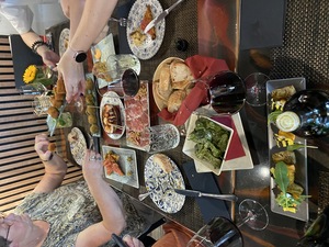 Our table full of tapas, version 1.0. In total there were three orders.
