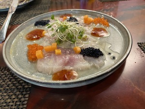 This seabass cevice was a really tasty treat.