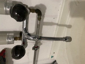 I added a little tube to our faucet in the basement - it somehow reminds me of a mosquitto that's ready to have dinner