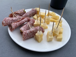 Our salami-and-gurkin, and cheese-and-onion. So Dutch!