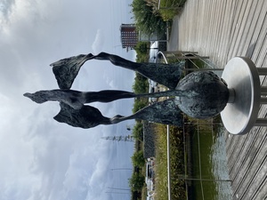 At Van der Valk in Eindhoven, this statue is a Pokestop.