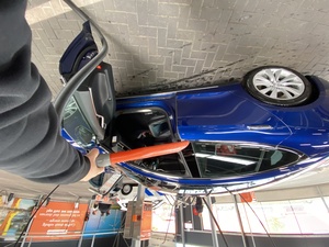 I am attacking our car with a vaccuum wand. It's a very powerful wand. I wonder what else I could do with it ...