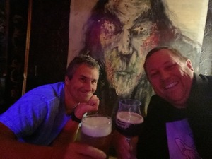 At the Cercueil we drink a few beers - it's weird because we're the only ones here (and I don't personally recall that ever happening to me before)