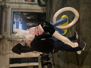 I bump into this very huggable biker bunny. Not drunk.
