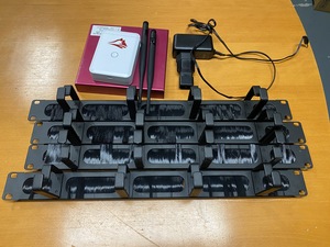 The stuff we wished we had had yesterday. Fiber guides with brushes, an APU6 for IP-Max, a WiFi kit for IP-Max, and a label printer.