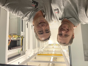 Fred and I make an enthusiastic selfie in the room, as it's almost ready for production use!