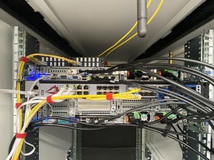 The back of IPng's small footprint. Could you believe this VPP router does 2x25G + 4x10G and easily handles 200Mpps on about 120W of power??