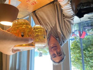 Cheers, Fred! We had a tough two days, but we delivered the room ahead of schedule, and that deserves a beer.