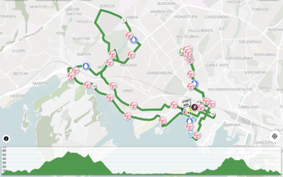 The map of the half-marathon that all these fine sporty folks were traversing