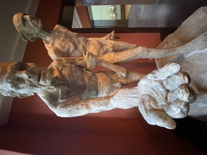 Vigeland's earlier work - very realistic statue of two old men