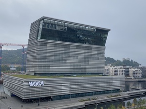 The Munch museum as seen from the roof of the Opera house