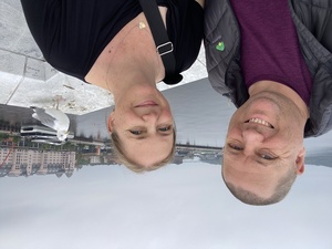 A selfie of Pim, Marina and some Bjird on the roof of the Opera house