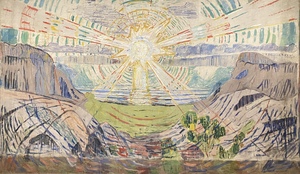 The Sun, a mural painting commissioned by the Oslo University.