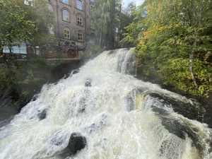 A waterfall of Akerselva in Torshov, just north of Oslo