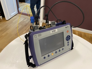 The optical measurement device for AOC/DAC/QSFP-DD that was discussed. It's pretty neat