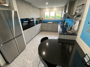 The kitchen is spotless after a deep cleaning activity from your's truly