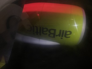 The airBaltic Airbus A220-300 is small, but bigger than yesterday's Embraer E195.