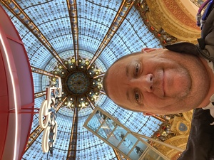 Even the mall is super-duper-fancy. This is looking up into the dome of Galeries Lafayette Haussmann in Paris.