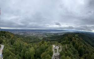 A panoramic view as seen from the transmission tower on top of Uetliberg, we are 900m elevation here