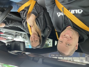 Marina and I are in the Polestar 4, a sporty car and fun to drive.