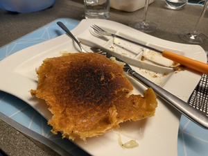 The Schwiegemutter, the last bit of caked cheese at the bottom of the pot. A+ would eat again.