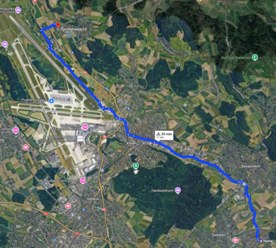 The route I took from my place to Brad's is a lovely bike ride, mostly on bike paths and away from cars and other traffic.