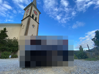Close up of Brad's new toy at a quaint church in Schaffhausen, Swizerland. No, I'm not at liberty to tell you. Don't ask.