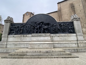 An overview picture of Monumento a Giuseppe Verdi, in Parma, Italy