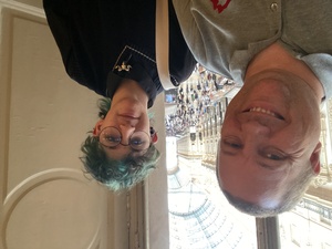 A selfie of Quinn and I overlooking the Galleria Vittorio Emanuele II