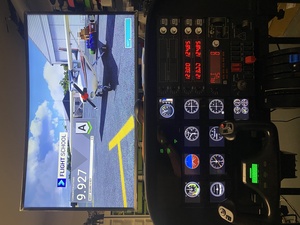 In the flight sim, I'm taking lessons. This one exercise I've scored an outlier-positive 9.9/10, but generally I try to practice such that I have consistent A scores.
