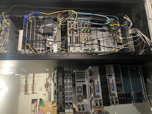 The IPng lab rack, with a bunch of Dell R630s ready to deploy. To the left, more switches, disktanks and a few Mellanox switches