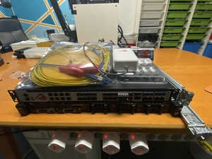 The Brainserve kit: msw0.chcri0 (Centec) and chcri0 (Dell R630), cables, optics, etc. Ready to go!