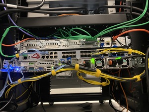 IPng's Centec and Dell R630 chcri0.ipng.ch, ready to be configured and put into service. 