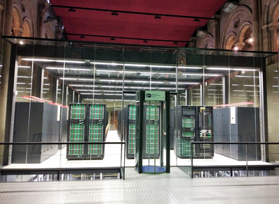 Picture of Marenostrum 4 in the chapel at UPC, Barcelona