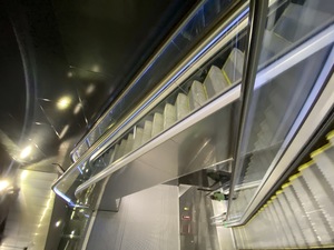 In the subway we took twelve escalators down into the core of the Earth, to get to the L5 train